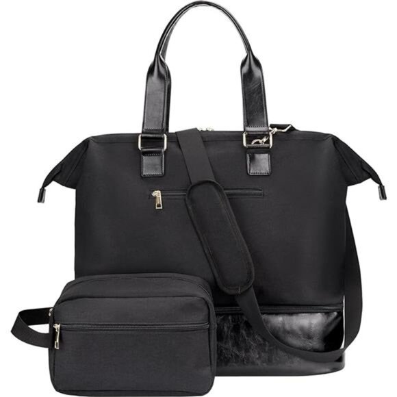 Weekender Bag with Shoe Compartment,Laptop Sleeve,USB Charging Port - Picture 8 of 8